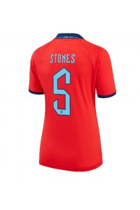 Englanti John Stones #5 Jalkapallovaatteet Naisten Vieraspaita MM-kisat 2022 Lyhythihainen